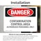 Signmission Contamination Control Area Authorized, 14 in W x Rectangle, Vinyl Decal OS-2PACK-DS-D-1014-L-1911 - alternate 3